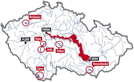 Kdyby byla Kachovská přehrada v Česku, zatopila by území od Prahy po Brno.