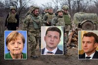 Stáhněte se z ukrajinských hranic: Do Ruska se ostře pustili i Markelová s Macronem