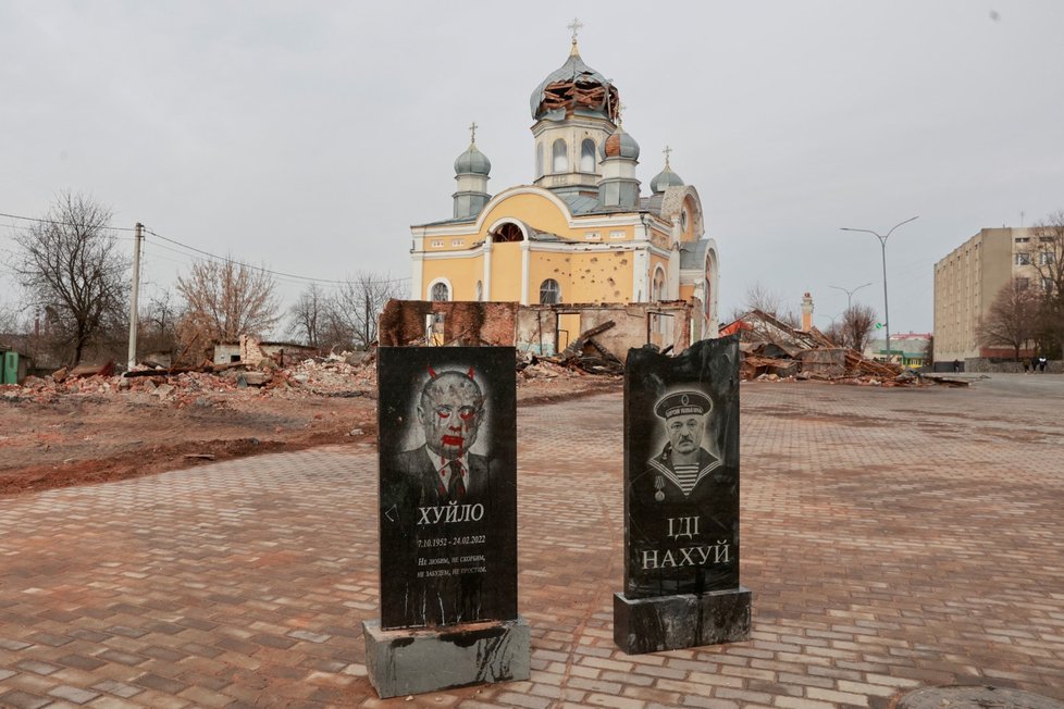 Zničené kostely na Ukrajině