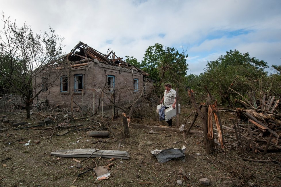 Kramatorsk: Dům zničený ruským útokem (21. 7. 2022)