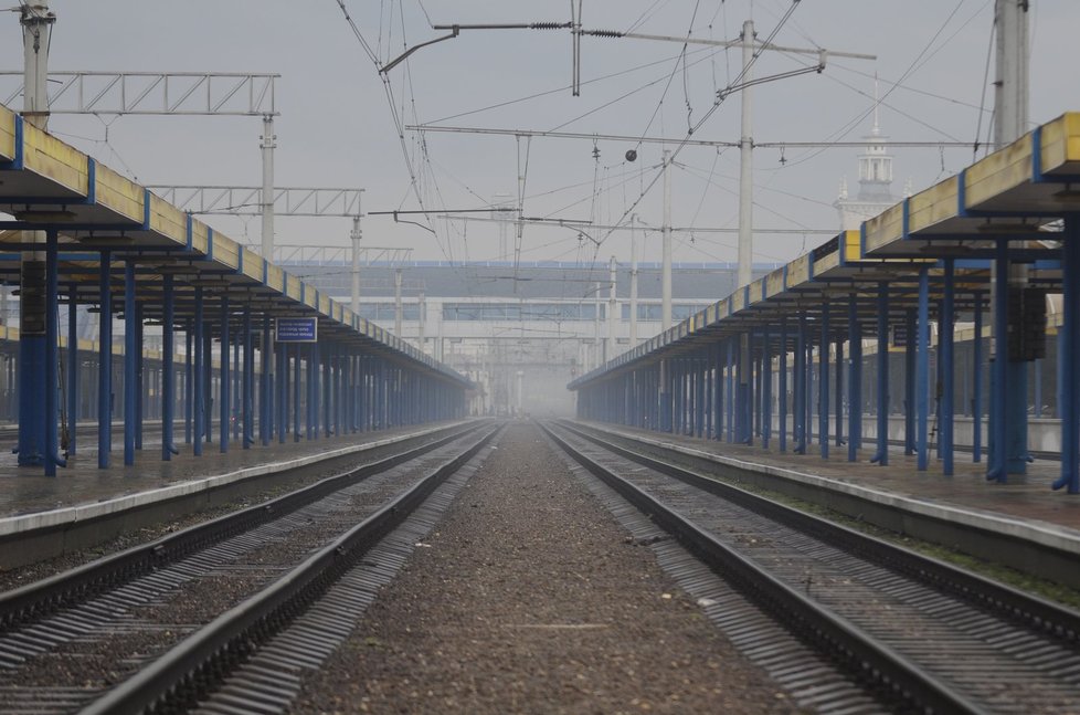 Prázdné nádraží na Krymu.