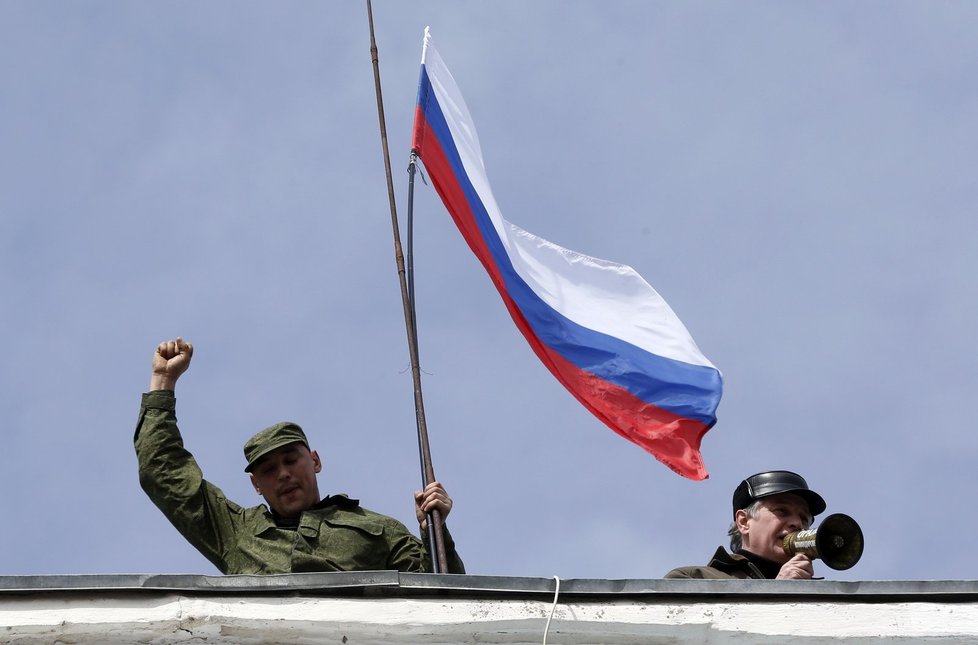 Ruské vlajky na Krymu