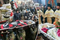Válku v ulicích přerušil pohřeb: Hrdina! Lidé plakali pro mrtvého Michaila