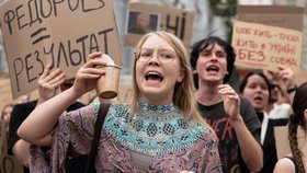 I v neděli se protestovalo proti odvolání ministra Fedorova (Kyjev, 19. 7. 2026).