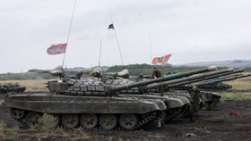 Ukrajinští separatisé a jejich tanky