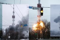 Pět mrtvých po útoku na věž v Kyjevě: Rusové komplikují vysílání televizí