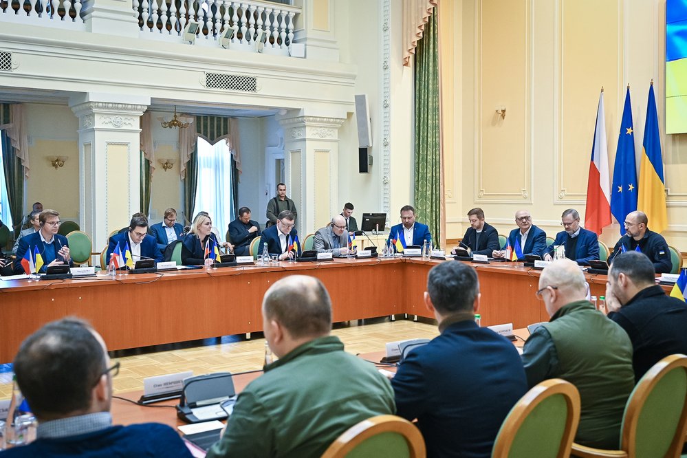Společné zasedání české a ukrajinské vládě v Kyjevě. (31.10.2022)