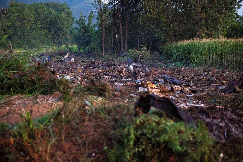 Tragédie v Řecku: Místo dopadu ukrajinského letounu