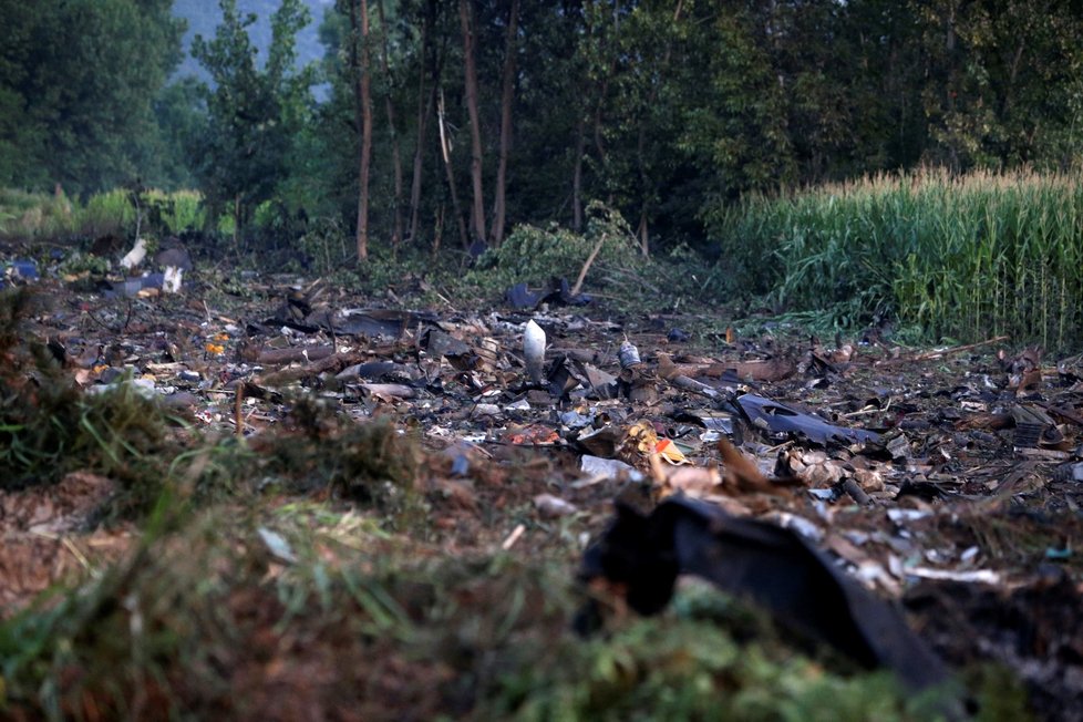 Tragédie v Řecku: Místo dopadu ukrajinského letounu