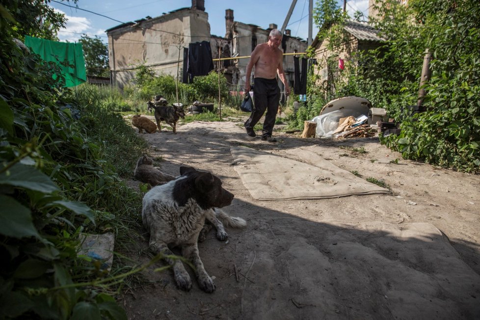 Zdevastované město Lysyčansk (17. 6. 2022)