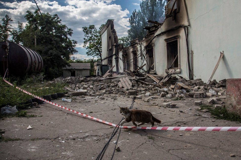 Zdevastované město Lysyčansk (17. 6. 2022)