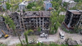 Zdevastované město Mariupol (12. 5. 2022)
