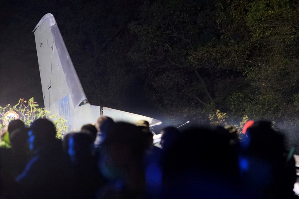 Nehoda letounu Antonov AN-26 na Ukrajině.