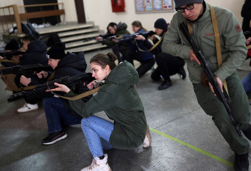 Výcvik domobrany v Oděse, 18. března 2022.