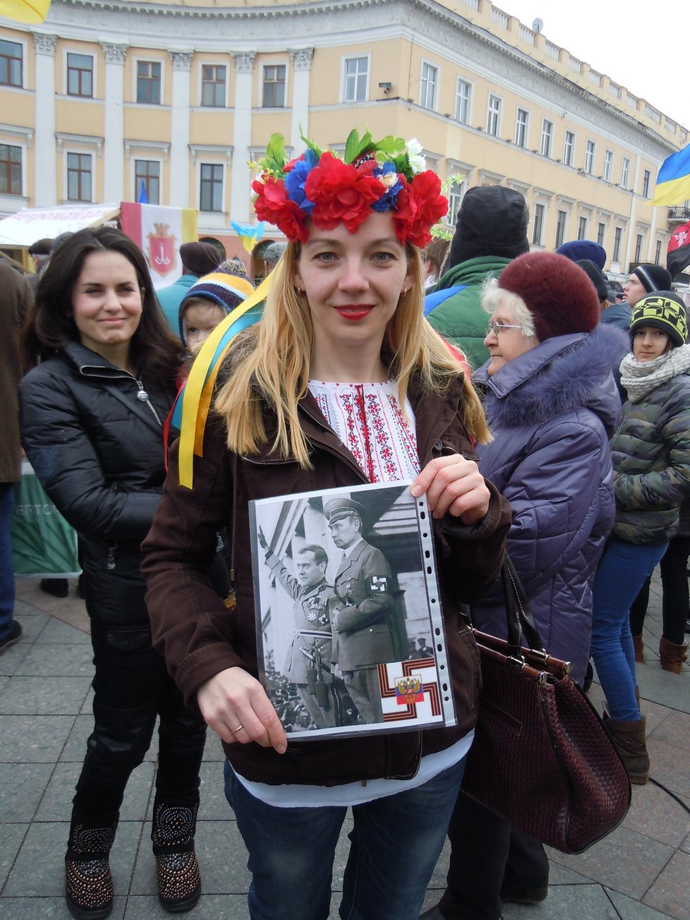 Ukrajinci v Oděse už roku 2014 považovali Putina za fašistu.