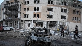 Hotel v Záporoží, který se stal terčem ruského útoku (10.8.2023)