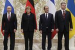 Putin, Merkelová, Hollande a Porošenko vyjednali příměří na Ukrajině