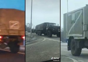 Sociální sítě šokovala videa s ruskou vojenskou těžkou technikou, která má označení Z.