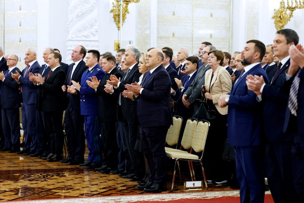 Slavnostní ceremoniál k anexi ukrajinských území