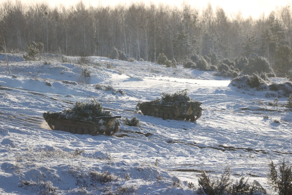 Společné cvičení ruské a běloruské armády.