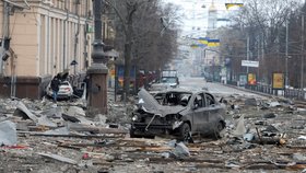 Zdevastovaný Charkov. (1.3.2022)