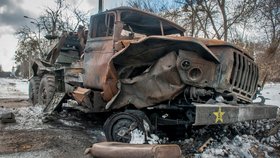 Zničená ruská vojenská technika v Charkově. (16.3.2022)