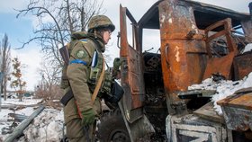 Zničená ruská vojenská technika v Charkově (16. 3. 2022)