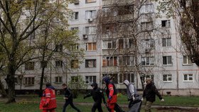 Následky ruského ostřelování v Charkově. (18.4.2022)