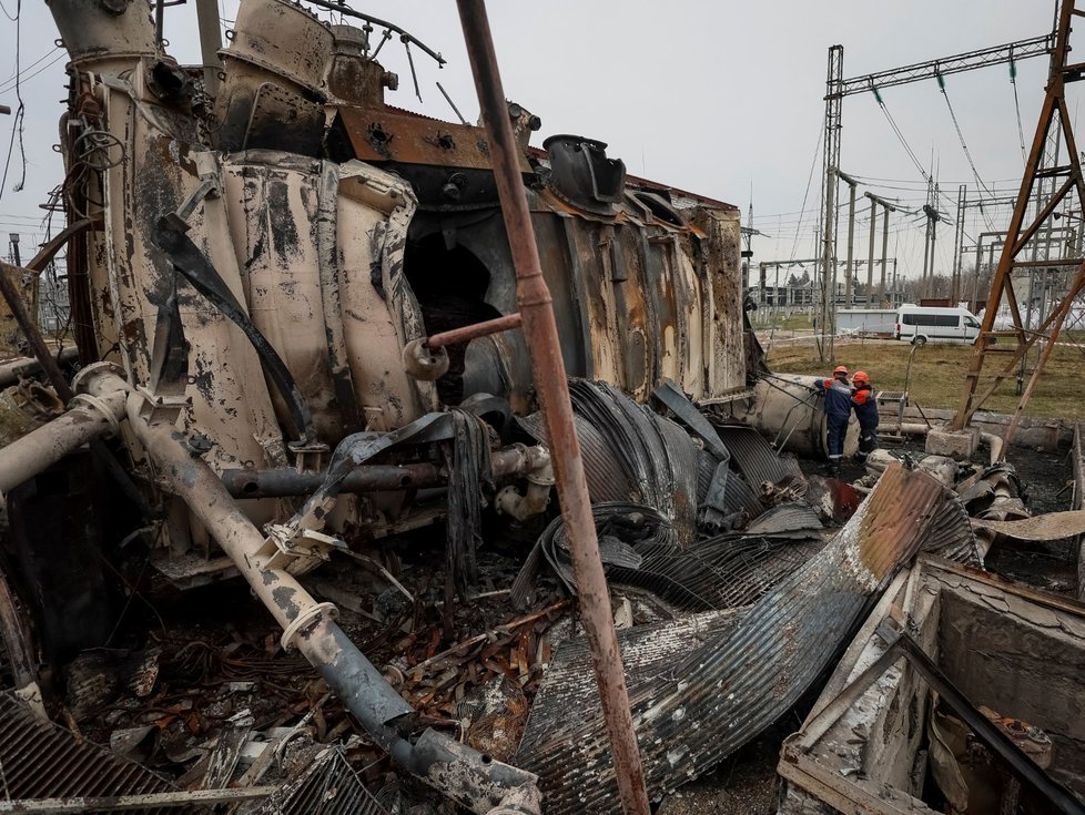 Rusy zdevastovaná energetická infrastruktura na Ukrajině