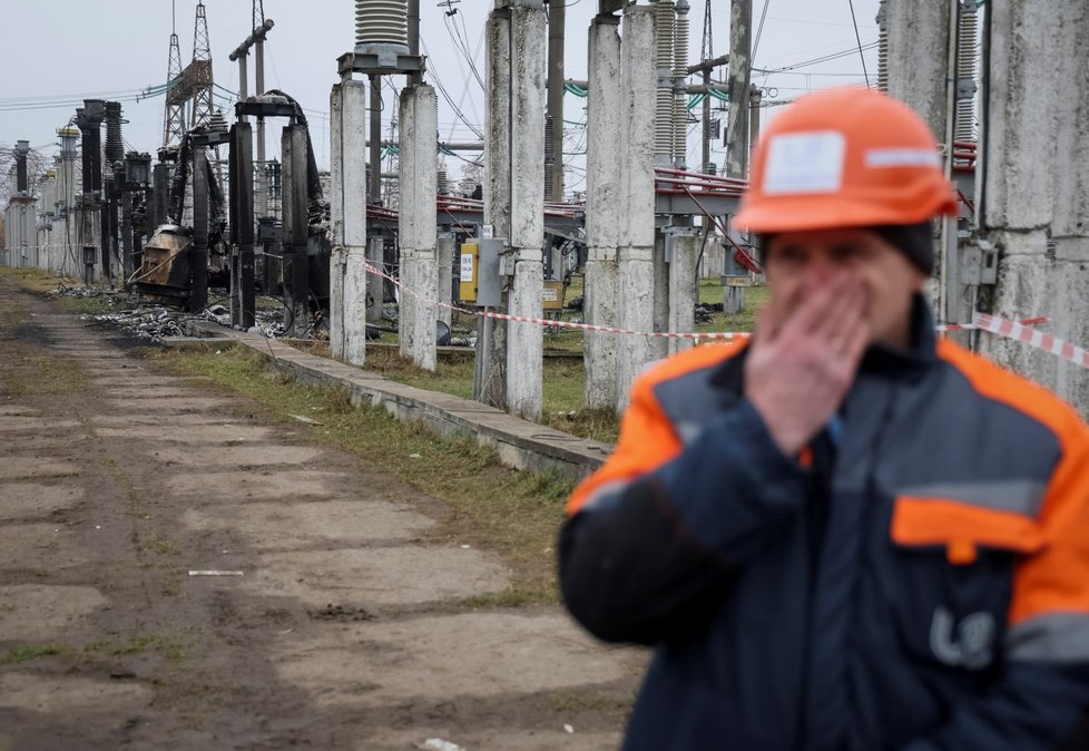 Rusy zdevastovaná energetická infrastruktura na Ukrajině.