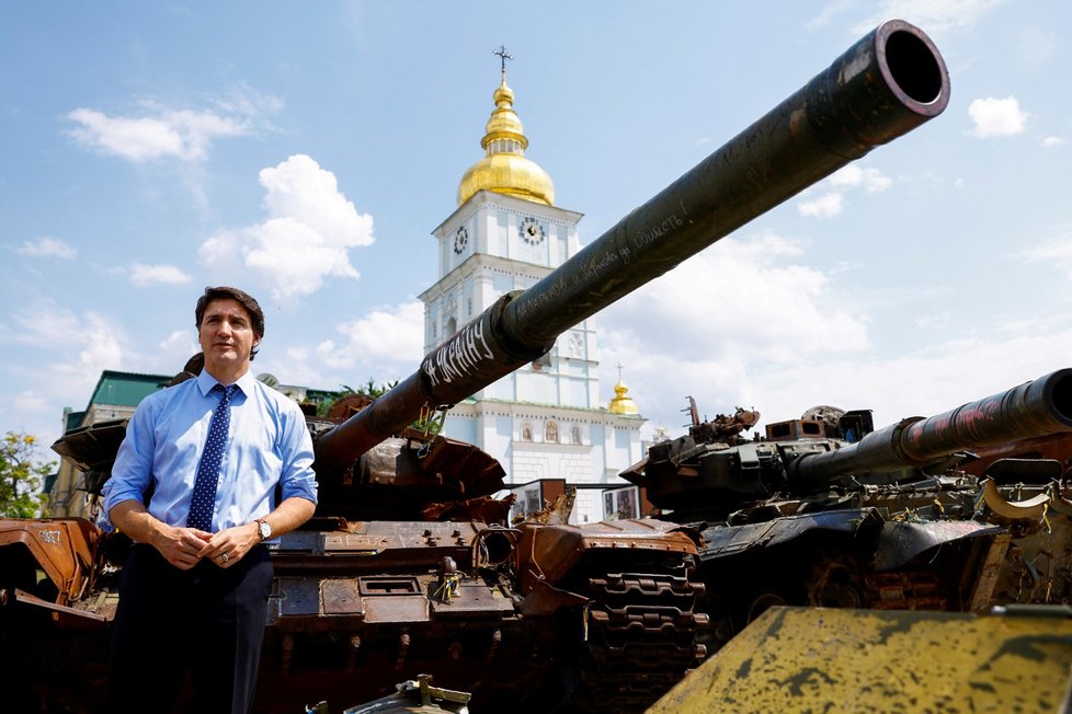 Kanadský premiér Justin Trudeau v Kyjevě. (10.6.2023)