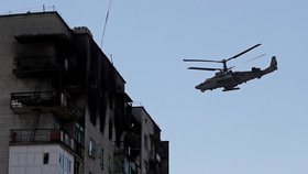 Ruský vrtulník Ka-52 Aligátor na Ukrajině