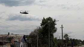 Ruský vrtulník Ka-52 Aligátor na Ukrajině