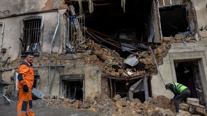Následky ruského útoku na Oděsu. (19.3.2026) Následky ruského útoku na Oděsu. (19.3.2026)