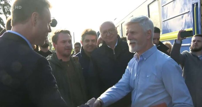 Prezident Petr Pavel po příjezdu do Kyjeva. (28. 4. 2023)