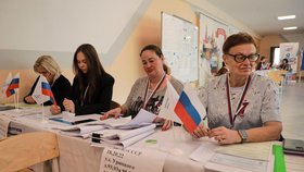Volby v Ruskem okupovaných oblastech na Ukrajině.