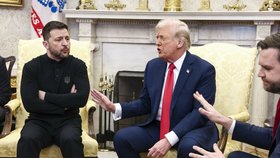 Jednání v Bílém domě: Donald Trump, Volodymyr Zelenskyj a J.D. Vance. (28.2.2025)