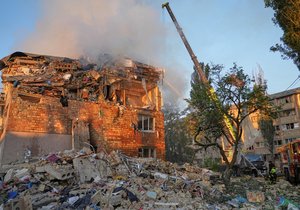 Následky ruského útoku na Kyjev. (28.8.2025)