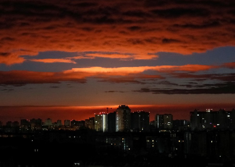 Kyjev večer. (28.2.2022)