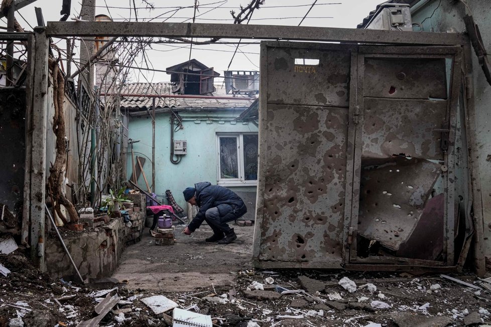 Zdevastovaný Mariupol. (8.3.2022)