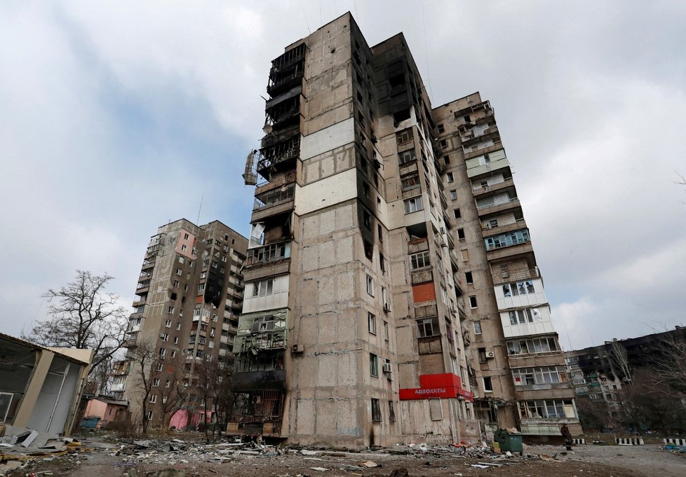 Zdevastovaný Mariupol. (18.3.2022)