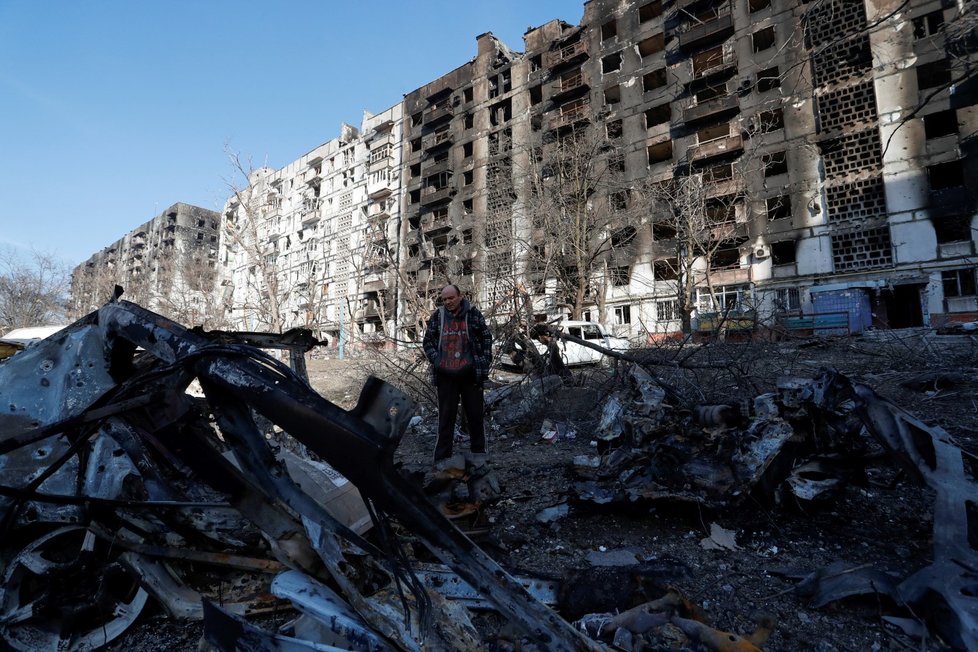Zdevastovaný Mariupol. (28. 3. 2022)