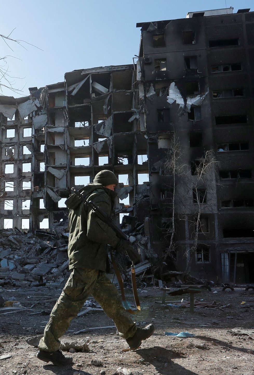 Zdevastovaný Mariupol. (28.3.2022)