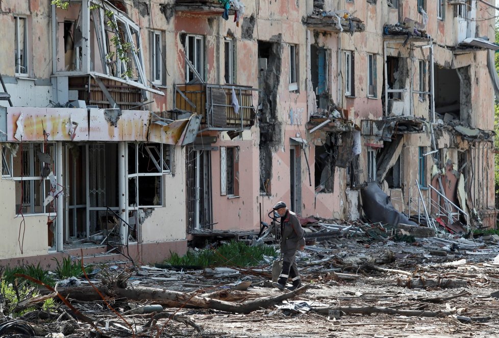 Rusy zdevastovaný Mariupol. (20.5.2022)