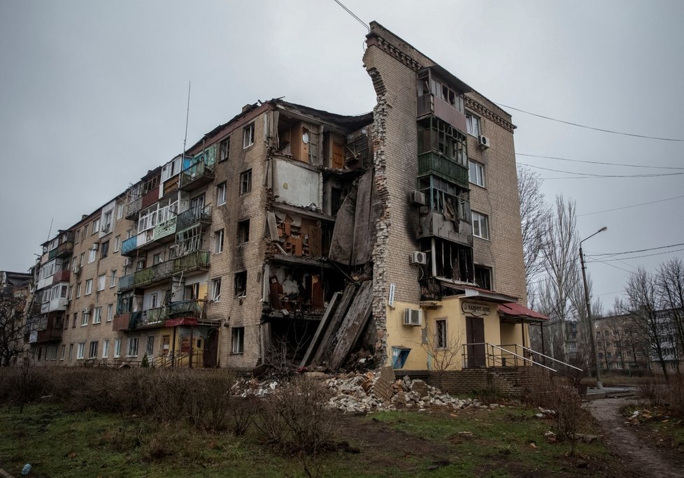 Zdevastovaný Bachmut. (18.12.2022)