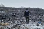 Trosky ruského letounu v Belgorodské oblasti