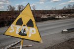 Okolí jaderné elektrárny Černobyl během ruské invaze na Ukrajinu. (8.4.2022)