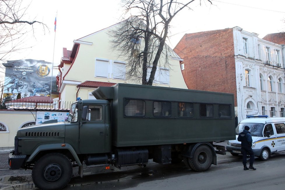 Scény z Charkova po zahájení ruské invaze. (24. 2. 2022)