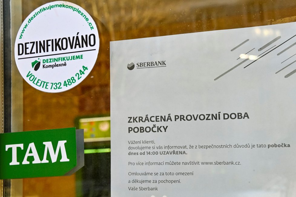 Sberbank CZ zavřela pobočky.