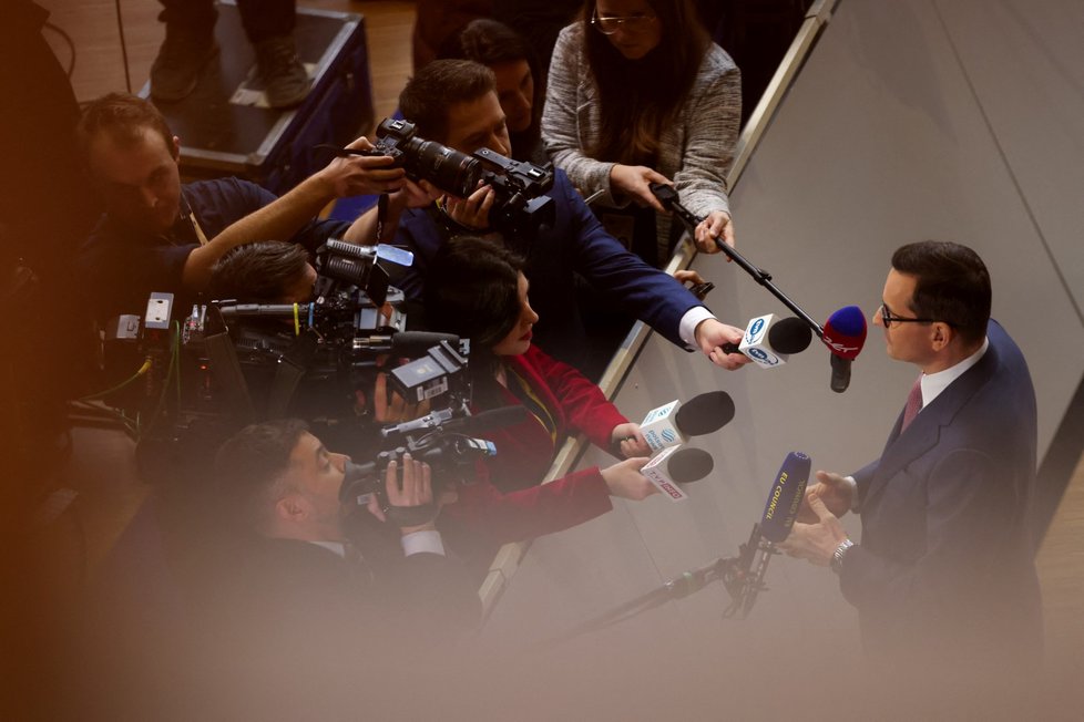 Summit v Bruselu: Polský premiér Mateusz Morawiecki. (9.2.2023)